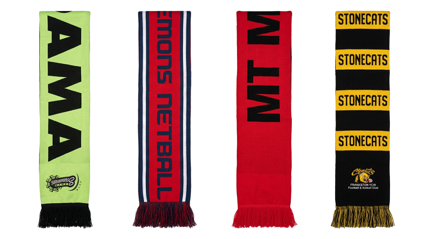 Custom knitted club scarves